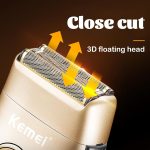 ⁦KEMEI Electric Shavers for Men, Cordless Foil Professional Barber Shavers, Reciprocating Twin Blade Razor Rechargeable Precision Beard Bald Head Trimmer with Display⁩ - الصورة ⁦3⁩