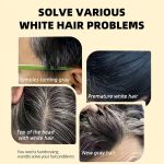 ⁦Safe and Convenient Comb Hair Dye,2-in-1 Hair Dye Comb,Fast-Acting Comb-Over D/ye,Waterproof and Sweat-Proof H/air D/ye C/omb,H/air Color Stick,Portable Ha/ir Colouring Cream(Black, 01#)⁩ - الصورة ⁦4⁩