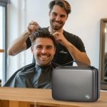 ⁦Boobowl Hard Travel Case for Hair Clippers, Hair Cutting Barber Supplies Organizer Bag, Trimmer Storage Holder for Ufree/for Wahl Men Razor Guard Grooming Kits -Box Only (Dark Grey)⁩ - الصورة ⁦9⁩