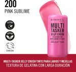 ريميل احمر خدود وملمع شفاه جيلي كراش من مالتي تاسكر، 150 ريد بيبر برائحة الفراولة، تركيبة مرطبة خفيفة 0.3 اونصة - الصورة 4