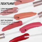 مجموعة احمر شفاه سائل مات نود من 6 قطع، ظلال تدوم طويلا ومصبوغة، مجموعة هدايا ملمع شفاه للبنات والنساء - الصورة 3