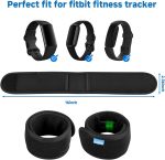 ⁦Xxerciz Ankle Band Compatible with Fitbit Inspire 3, Fitbit Charge 6 Fitness Tracker, Soft Adjustable Fitness Pedometer Ankle Strap for Men and Women⁩ - الصورة ⁦2⁩