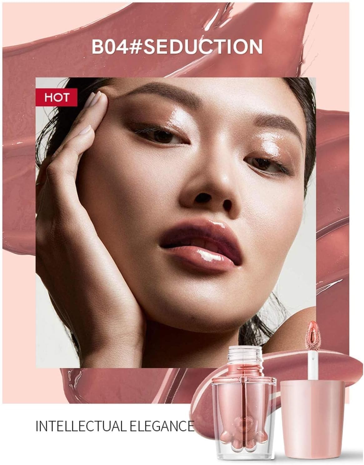 71W2HNcOFL._AC_SL1488_.jpg مجموعة احمر شفاه سائل مرطب من 5 قطع، مجموعة ملمع شفاه عاكس مقاوم للماء، احمر شفاه سائل عاكس لتفتيح الشفاه وتعزيز الشفاه والعناية بالشفاه، مجموعة مكياج تجميل لطيفة - الصورة 2