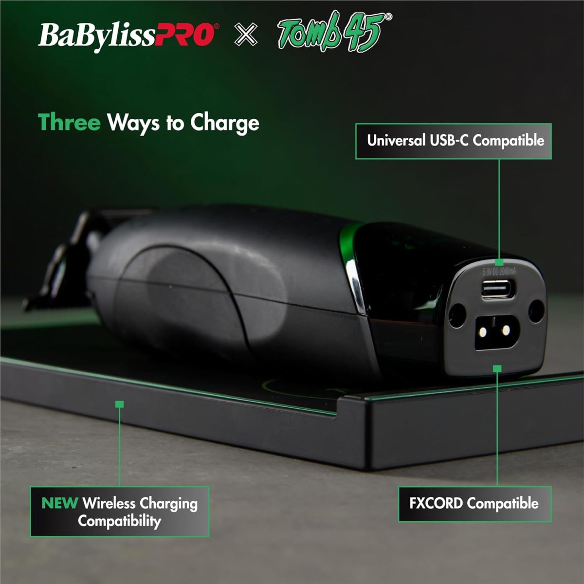 ⁦BaBylissPRO x Tomb45 Wireless-Charging Hair Trimmer for Men⁩ - الصورة ⁦6⁩