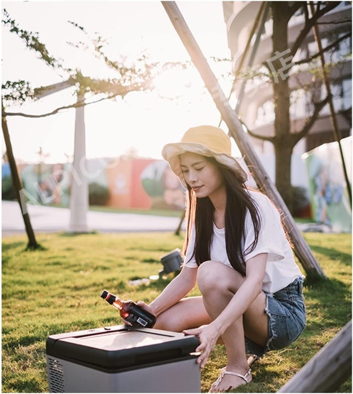 ⁦BBFVJRDD Mini fridge for office Household Mini Refrigerator Compressor Refrigeration Freezer⁩ - الصورة ⁦3⁩