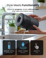 ⁦برو بريز مزيل الرطوبة من اوسمو - ممتص رطوبة صامت وقابل لاعادة الملء للرطوبة والتكثيف في المنزل وغرفة النوم وخزانة الملابس والسيارة - مزيل قوالب الحمام مع قرص قابل لاعادة الملء 700 غرام - اسود⁩ - الصورة ⁦8⁩