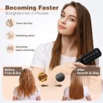 فرشاة فرد الشعر من اي سي في في، مشط فرد الشعر الأيوني للنساء، مجموعة تسخين ودرجة حرارة سريعة لمدة 20 ثانية (80-230 درجة مئوية)، شاشة LED/مضادة للحروق، تصفيف الشعر في الصالون في المنزل - الصورة 2