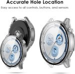 ⁦Azonee 2 Pack Case with Tempered Glass Screen Protector, Ultra Thin Scratch - Resistant Protective Case, for Huawei Watch GT 5 46 mm All-Round Protective Case (Clear+Black)⁩ - الصورة ⁦5⁩