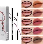 ⁦All-Day Wear Matte Peel Off Lip Stain Long Lasting Waterproof Lip Liner Highly Pigmented Non-Stick Lipstick Smudge-Proof Transfer-Proof (Mocha Smoke)⁩ - الصورة ⁦6⁩