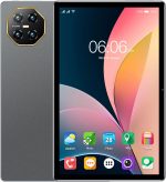 ⁦تابلت اندرويد 10.1 انش ثنائي شرائح الاتصال بذاكرة RAM 6GB وذاكرة روم 128GB وشاشة لمس IPS HD 1280×800 وبطارية 4000mAh وبلوتوث وكاميرا مزدوجة وجي ام اس وواي فاي من سي جي واي كيو (رمادي)⁩ - الصورة ⁦2⁩