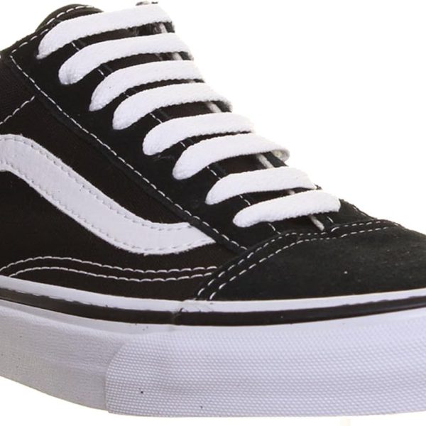 حذاء من فانس VANS Sk8-Hi تزلج كاجوال عالية الجودة للجنسين مريحة ومتينة في وجه واحد المطاط وافل المميز أسود-أبيض