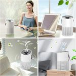 ⁦perforlld Air Purifier, USB 360° HEPA Air Filter Cleaner with 3 Speed & Low Noise,Remove 99.97% Dust Smoke Pollen Pet Dander Hair Smell, Purifies Max up to 71m²/H, for Bedroom Home Office⁩ - الصورة ⁦4⁩