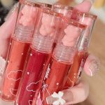 ⁦LuckNest 6Pcs Bear Lip Glaze Jelly Lipstick, Liquid Lipstick Cute Bear Lipgloss Moisturizing Lip Stain Plumping Water Lip Gloss Waterproof Long Lasting Cheek Rouge Tint Cosmetics Beauty Makeup⁩ - الصورة ⁦7⁩