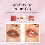 ملمع شفاه، مكياج شفاه بملمس ناعم وكريمي، ملون شفاه للنساء والفتيات، احمر شفاه يدوم طويلا، مكياج مرطب وغير لاصق - الصورة 5