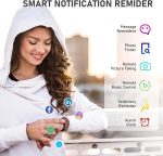 ⁦Fitness Tracker with Heart Rate Monitor, Step Counter, Sleep Monitor Calorie Tracking, Activity Tracker with 1.1" AMOLED Touch Color Screen, Waterproof Step Tracker for Android iPhon Women Men, Black⁩ - الصورة ⁦3⁩