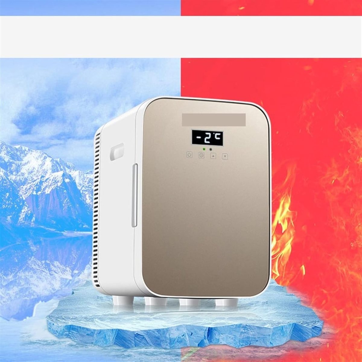 ⁦Avcbno Compact refrigerator Mini Fridge 13.5L Can Portable Personal Small Refrigerator Compact Cooler And Warmer For Food Bedroom Dorm Office Car⁩ - الصورة ⁦2⁩