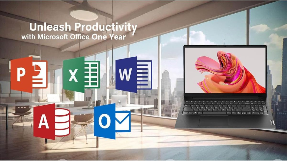 ⁦Lenovo IdeaPad 5 Laptop, 10-cores Intel Core 7 150U, 16" WUXGA (1920x1200) IPS Display, Slim Business Laptop, FHD Webcam, Windows 11 Home, w/Office 365 (16GB RAM | 1TB PCIe SSD)⁩ - الصورة ⁦8⁩