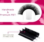 ⁦KOLYBEL Eyelash Extensions Easy Fan Lashes 0.07 Thickness C Curl 15mm Single Length Auto Blooming Lash Extension Volume Lashes Lasting Self Fanning Lashes(0.07-C,15mm)⁩ - الصورة ⁦4⁩