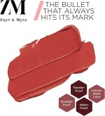 ⁦ZM Zayn & Myza Transfer-Proof Power Matte Lip Colour - Extremely Smooth, Smudge Proof & Lightweight Formula, 3.2 g (Blushing Beauty)⁩ - الصورة ⁦3⁩