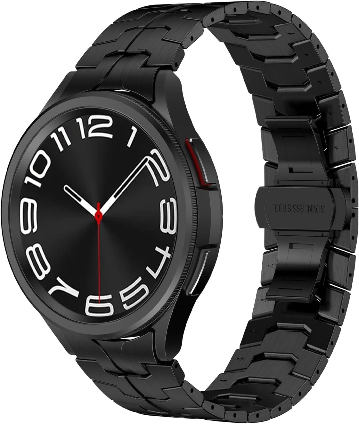 XMUXI Compatible with Samsung Galaxy Watch 6 Classic Band 43mm 47mm, No Gaps Galaxy Watch 5 Pro 45mm Galaxy Watch 7/6/5/4 40mm 44mm Samsung Watch 4 Classic Stainless Steel Metal Band