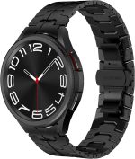 XMUXI Compatible with Samsung Galaxy Watch 6 Classic Band 43mm 47mm, No Gaps Galaxy Watch 5 Pro 45mm Galaxy Watch 7/6/5/4 40mm 44mm Samsung Watch 4 Classic Stainless Steel Metal Band