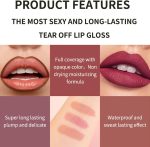 ⁦Mrettick 3PCS Lip Liner，Peel Off Lip Liner Tattoo, Peel Off Lip Stain, Long Lasting Lip Stain Peel Off, Infused with Hyaluronic Acid & Vitamin E, Makeup Gift for Women⁩ - الصورة ⁦6⁩