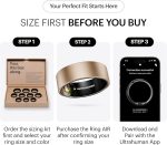 ⁦ULTRAHUMAN Ring AIR – Sleep and Fitness Tracker, Smart Ring for Men and Women, No app fee for standard features, Up to 6 days battery life (Size 8)⁩ - الصورة ⁦2⁩