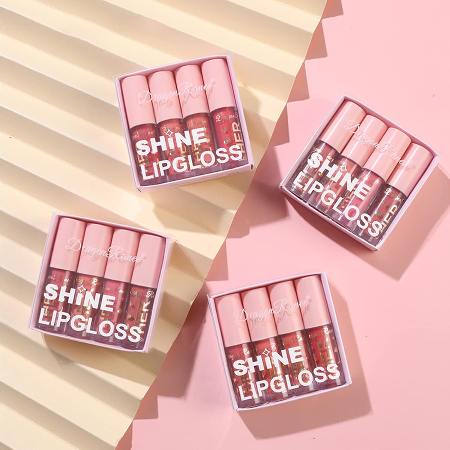71aI-X4EG2L._AC_SL1500_.jpg Azonee 8 Pcs Shimmer Lip Gloss Crystal Jelly Liquid Lipstick Set Moisturizing Hydrating Long Lasting Lip Gel With Pink Box (A&B) - الصورة 6