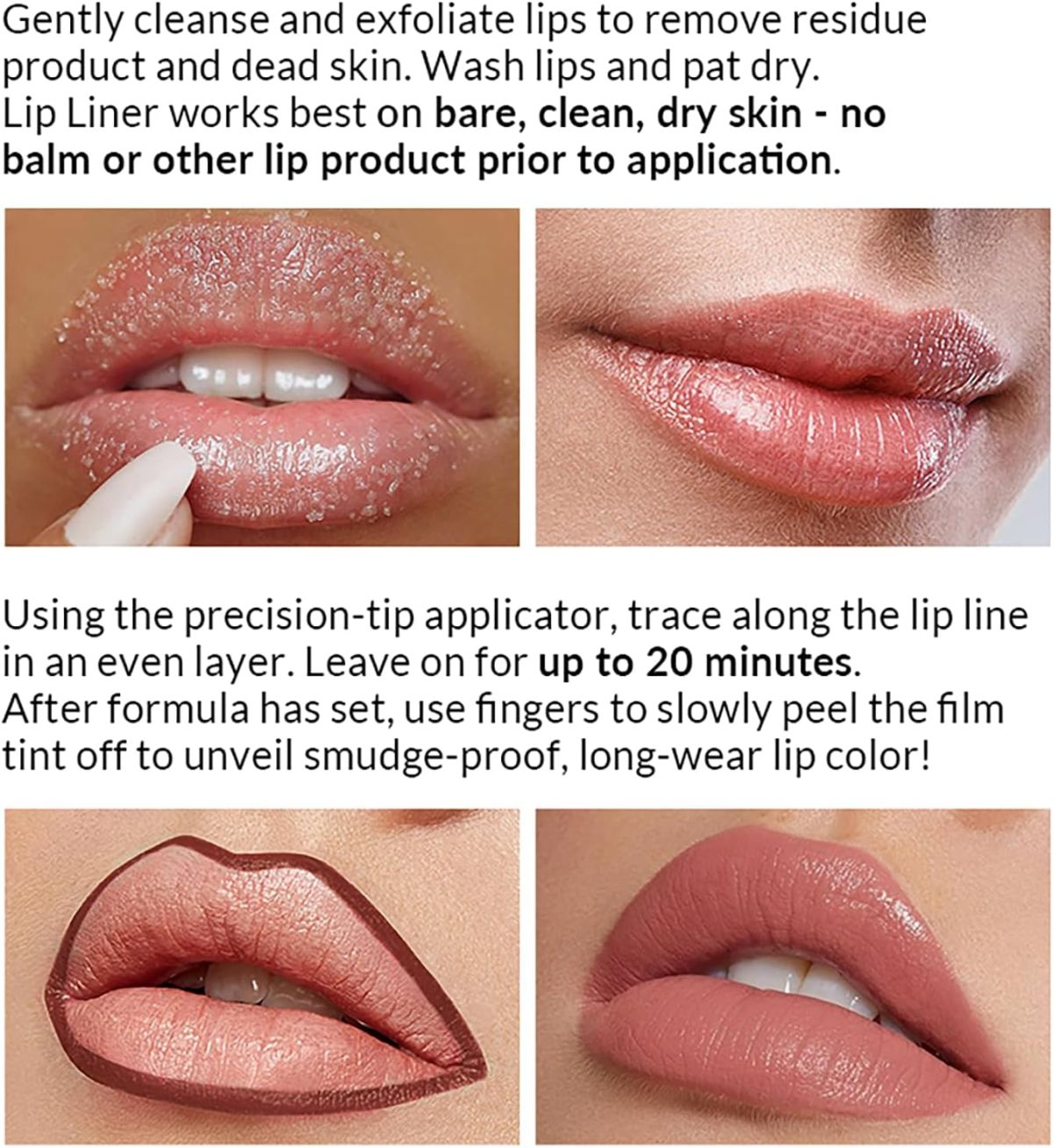 ⁦YUANLI Peel Off Lip Liner Stain - Long Lasting Waterproof With Matte Finish, Smudge Proof, Non-Stick Cup Lip Contouring (01#)⁩ - الصورة ⁦3⁩