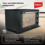 ⁦Impex - 45 Liter Electric Oven, Rotisserie Function | Baking, Toasting & Grilling | 1800W - OV 2902 | امبكس - فرن كهربائي 45 لتر ، وظيفة المشواة | الخبز والتحميص والشوي | 1800 واط⁩ - الصورة ⁦7⁩