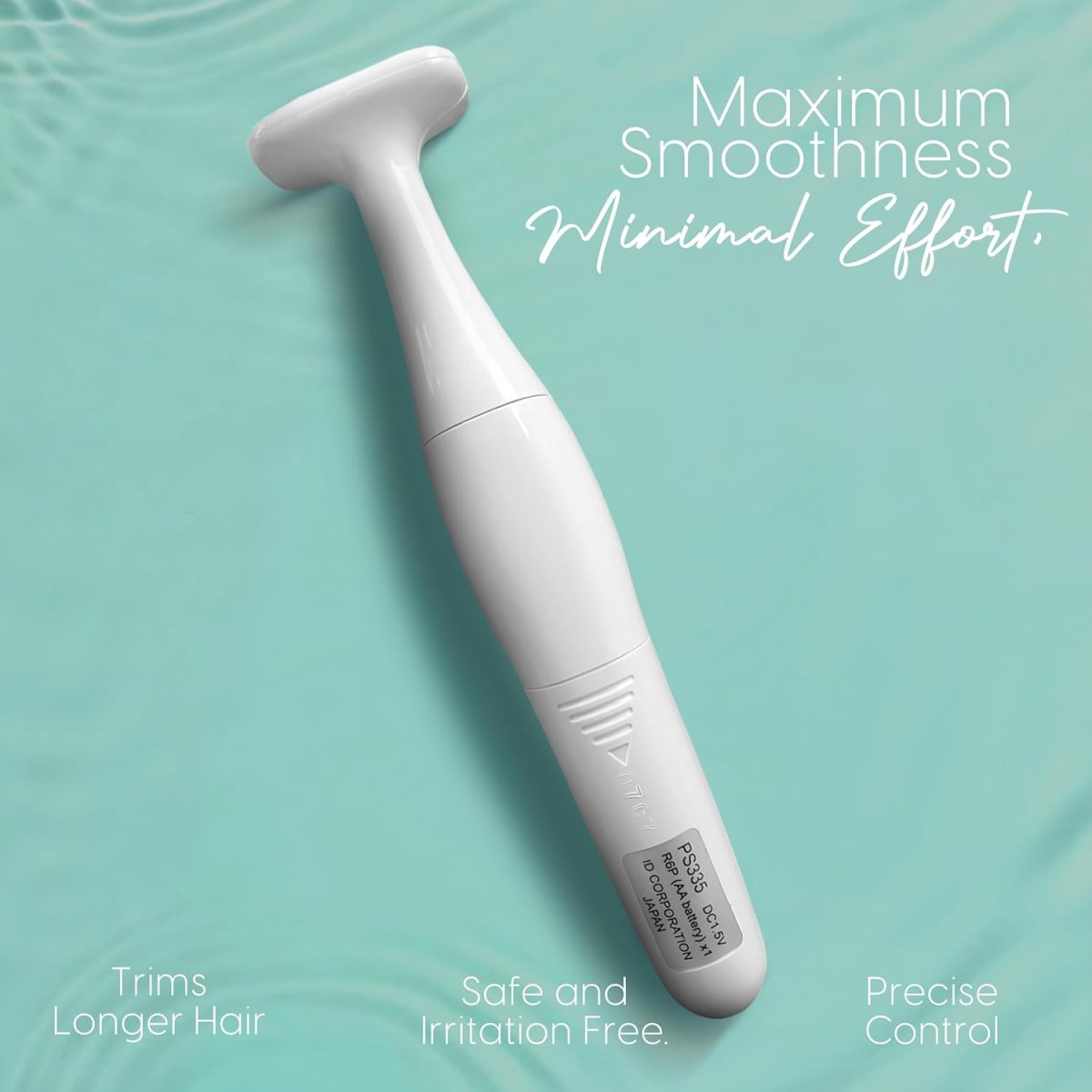 ⁦Cleancut T-Shape Personal Shaver for Men and Women, Pubic Hair Trimmer for Intimate Areas, Cordless, Designed for Full Body Grooming – Made in Japan⁩ - الصورة ⁦2⁩