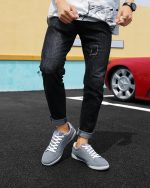 ⁦حذاء رياضي كاجوال خفيف الوزن برباط للرجال حذاء رياضي مريح من الجلد مقاس 41-46 من أريجو بيلو⁩ - الصورة ⁦7⁩