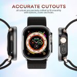 ⁦KASTWAVE Matte Metal Case Compatible with Apple Watch Ultra 49mm, Dual-Layer Design, Max Anti-Scratch & Military-Grade Protective Bumper, Watch Case for iWatch 49mm⁩ - الصورة ⁦3⁩