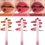 ⁦3Pcs Velvet Matte Liquid Lipstick Set for Women, Highly Pigmented Lip Cream, Moisturizing Nude Lip Balm, Waterproof 24-Hour Lip Stain, Ideal Gift for Makeup Lovers⁩ - الصورة ⁦2⁩