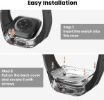 ⁦Rugged Case & Band for Apple Watch 46mm - Shockproof TPU Strap with PC Bumper, Compatible with Ultra 2/Series 10/9/8/7/6/SE/5/4 (Men/Women)⁩ - الصورة ⁦5⁩