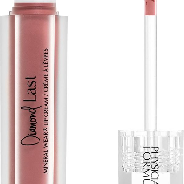 Physicians Formula Mineral Wear Diamond Last, Ultra-Creamy Liquid Lip Color, Richly Pigmented, Nourishing and Long-Wearing Formula, Rose Quartz Shade