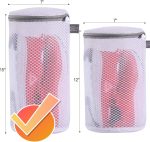 ⁦Kimmama Shoe Washing Machine Bag, Laundry Bags Mesh Wash Bags, Net Washer Sack with Zipper, Dryer Pouch for Cleaning and Drying Footwear, Sneaker, Trainers, Plimsolls, Slippers, Gym, Running, Tennis⁩ - الصورة ⁦2⁩