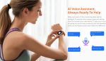⁦RIVERSONG Motive 5T Calling Smart Watch, 2.1 Inch Touch Display, Multisports Modes, 24h Health Management, AI Voice Assistant, Waterproof Watch for Android-iPhone iOS, Titanium + Orange Strap⁩ - الصورة ⁦4⁩