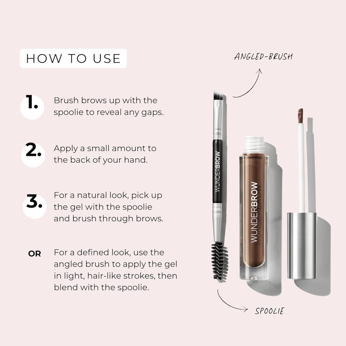 ⁦WUNDERBROW Waterproof Eyebrow Gel, Blonde, Vegan and Cruelty-Free⁩ - الصورة ⁦4⁩