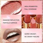 ⁦3 Colors Diamond Shimmer Metallic Lipstick Set, Long Lasting Lipstick with High Pigment and Moisturizing Formula, Non-Stick Cup Waterproof Glitter Lip Gloss⁩ - الصورة ⁦3⁩