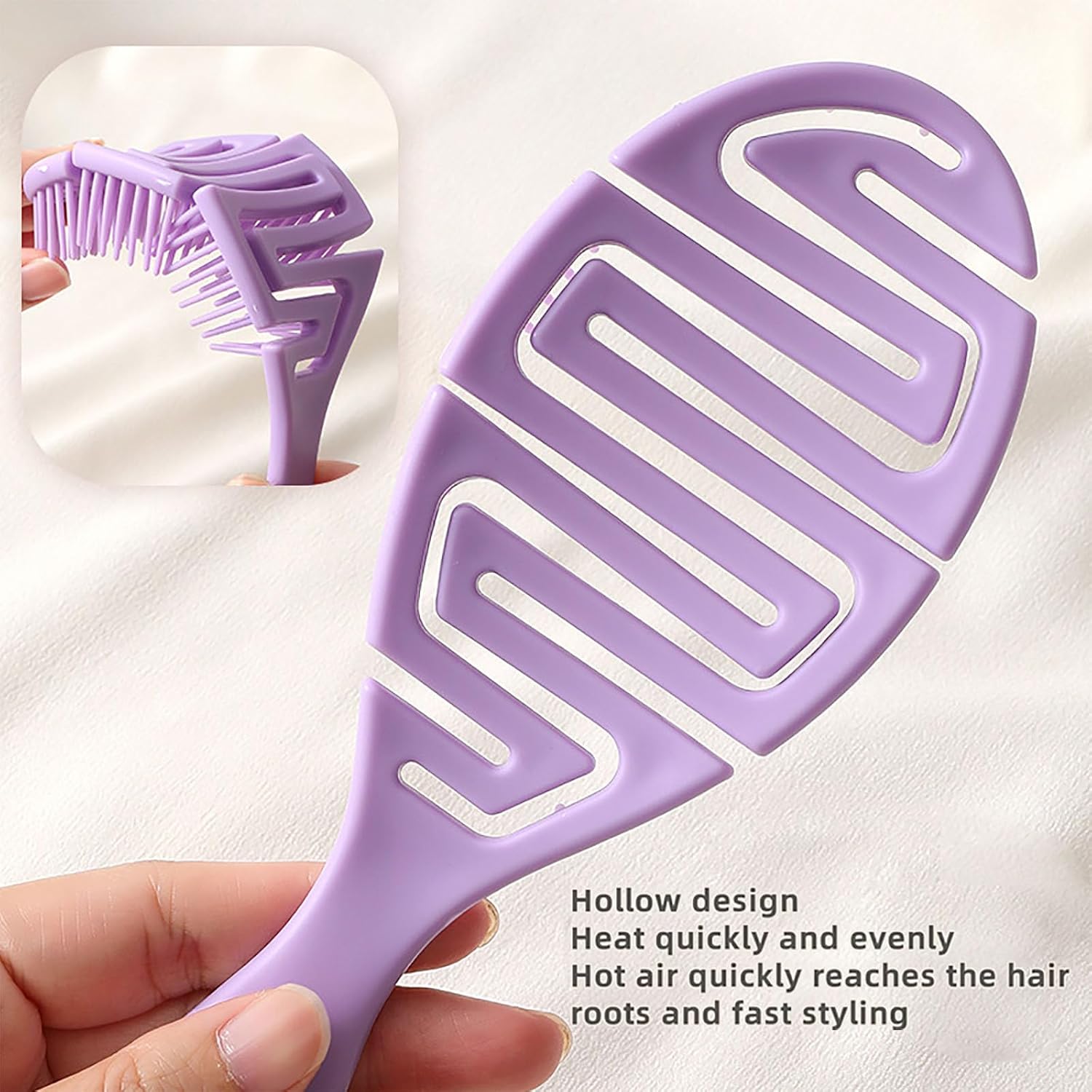 71cr5H1ZiCL._AC_SL1500_.jpg فرشاة فك تشابك الشعر من تول هاوس، مشط تصفيف مجعد، مشط شعر ناعم، رطب وجاف، للشعر الكثيف والمجعد والرطب، مناسبة لجميع انواع الشعر - الصورة 5