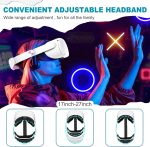 ⁦Hurra Head Strap with Battery for Oculus Quest 2, 10000mAh Fast Charging Battery Pack Extend 8H Playtime, Counter Balance Adjustable Elite Strap Replacement Accessories Enhanced Comfort Support in VR⁩ - الصورة ⁦7⁩
