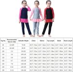⁦OwlFay Mu Swimsuit For Girls Kid Modest Full Cover Hijab Burkini Islamic Top Pants Cap Costume 3Pcs Set⁩ - الصورة ⁦5⁩