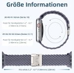 ⁦يو بيك سوار ساعة مضفر متوافق مع ساعة ابل الترا 2 49 ملم 46 ملم 45 ملم 44 ملم 42 ملم - سوار رياضي من النايلون المرن مع ابزيم باراشوت لسلسلة اي ووتش 10 9 8 7 6 5 4 3 2 1 SE الترا⁩ - الصورة ⁦6⁩