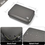 ⁦Boobowl Hard Travel Case for Hair Clippers, Hair Cutting Barber Supplies Organizer Bag, Trimmer Storage Holder for Ufree/for Wahl Men Razor Guard Grooming Kits -Box Only (Dark Grey)⁩ - الصورة ⁦5⁩