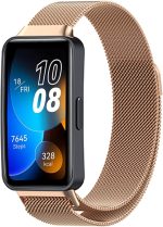 eWINNER Milanese Loop Bands for Huawei Band 10/Huawei Band 9/Huawei Band 8/ Stainless Steel Metal Magnetic Replacement Strap for Huawei Band 10/9/8 Tracker Smartwatch for Women Men