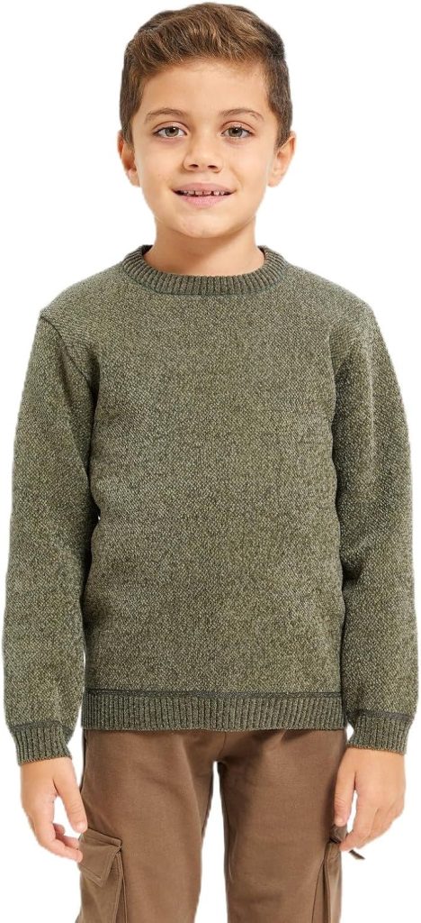 REDTAG Boys Chenille With Fleece Lining Bonded Pullover