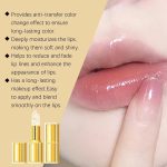 ⁦Transfer-Proof Color Changing Lipstick with Gold Foil, Gold Crystal Color Changing Lip Stick,PH Adjusting Lipsticks,Moisturizing Glossy Lip Gloss,Tinted Li/p Balm,Plumping/Glitter Lip G/loss⁩ - الصورة ⁦7⁩