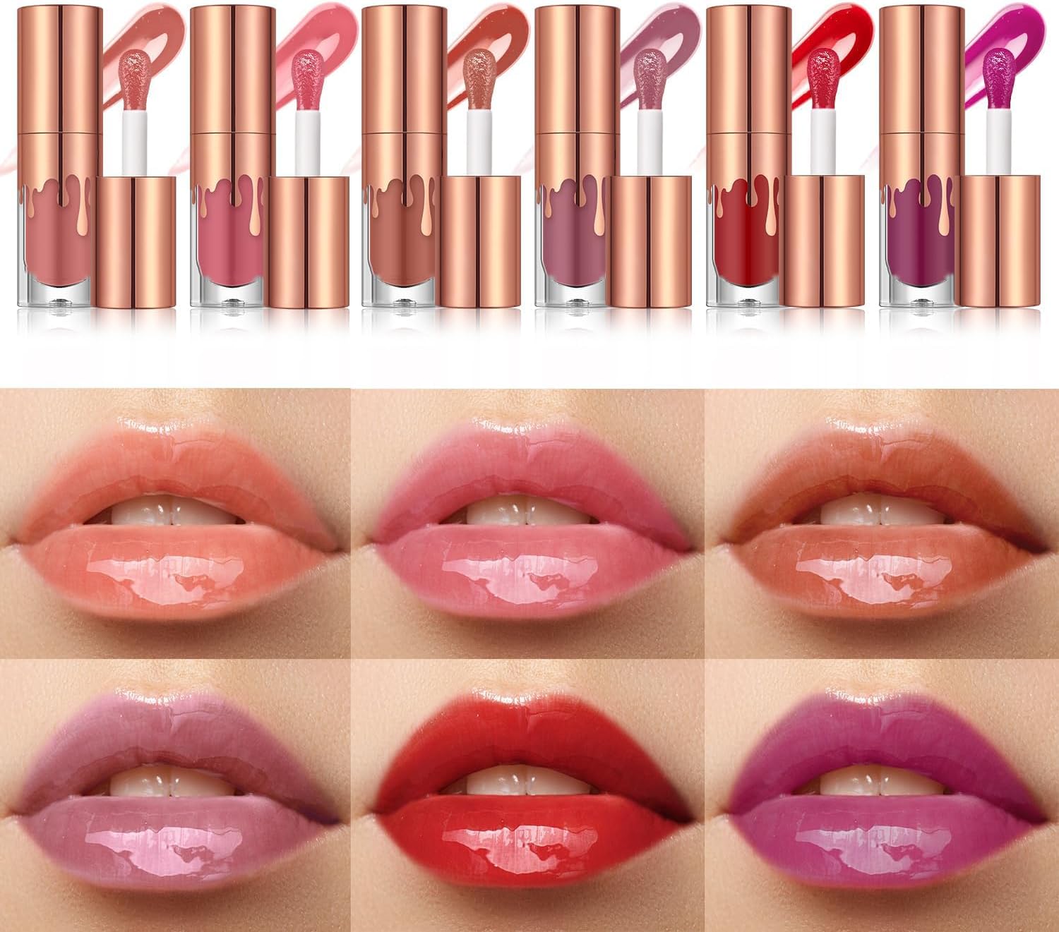 71gd2DGt4GL._AC_SL1500_.jpg زيت شفاه ملون، مرطب عالي اللمعان نابض بالحياة، ظلال مميزة مع متعدد الاستخدامات 0.24 اونصة سائلة (#01+05، 0.25 اونصة سائلة (عبوة من قطعتين) - الصورة 5