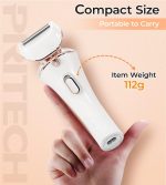 ⁦PRITECH Electric Shaver for Women,Ladies Shaver,Lady Razor for Legs,Arm,Underarm,Bikini,USB Rechargeable Razor Wet&Dry Cordless for Woman⁩ - الصورة ⁦7⁩